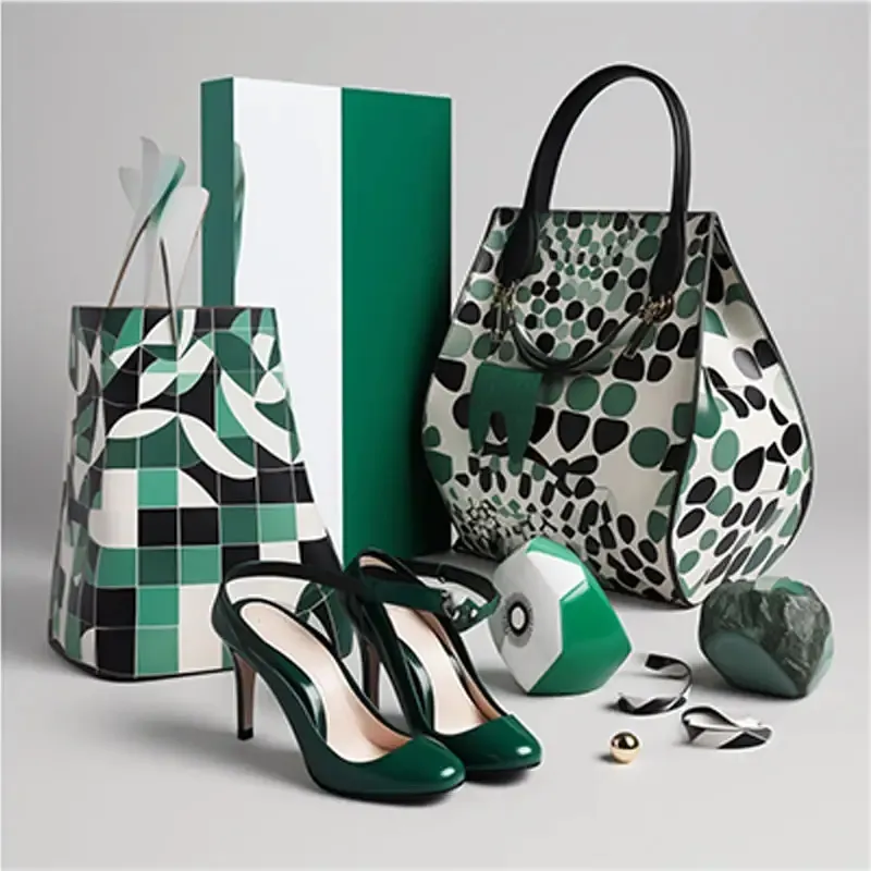 Private Label Print Design Shoe And Bag Set